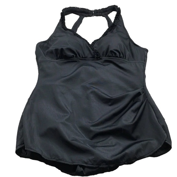 White Stag Other - WHITE STAG Black one piece swimsuit. Full coverage with half skirt. Sz.1x/16.